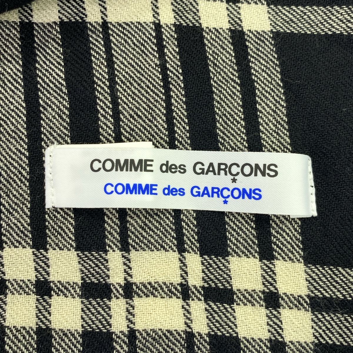 COMME des GARCONS COMME des GARCONS / コムコム チェック 大判 ストール