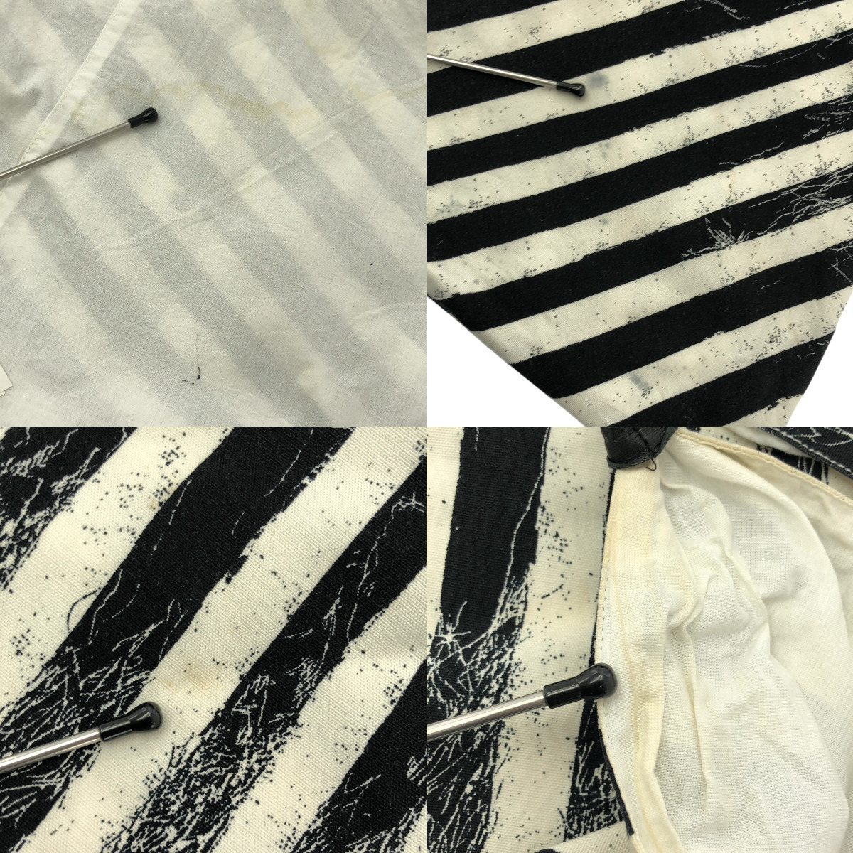 MM6 Maison Margiela / エムエムシックスメゾンマルジェラ ストライプ柄 ヴィンテージプリント ジャパニーズ トート バッグ