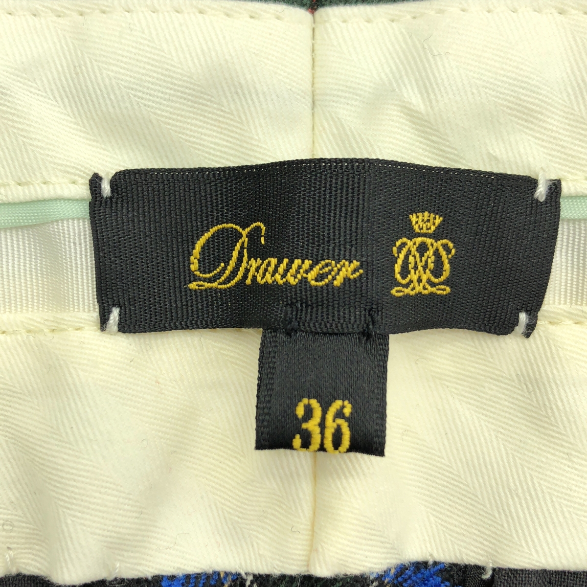 Drawer / ドゥロワー チェック ウール ストレートパンツ