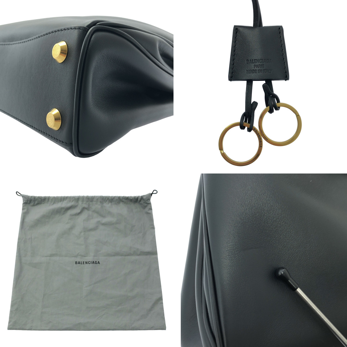 BALENCIAGA / バレンシアガ Rodeo ロデオ / 2way スムースカーフスキン スモール ハンドバッグ