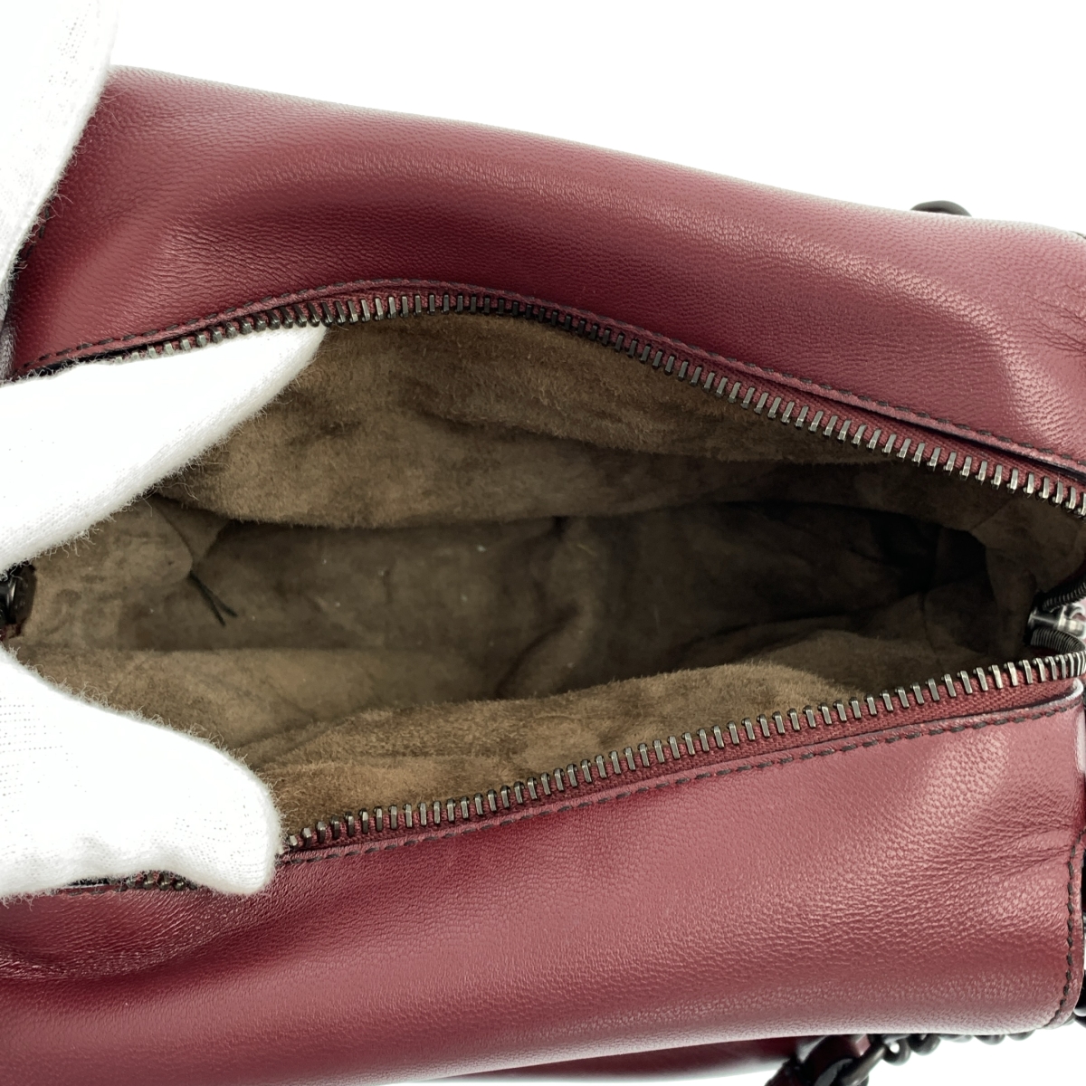 BOTTEGA VENETA / ボッテガヴェネタ レザー チェーンハンドル フラップ トートバッグ