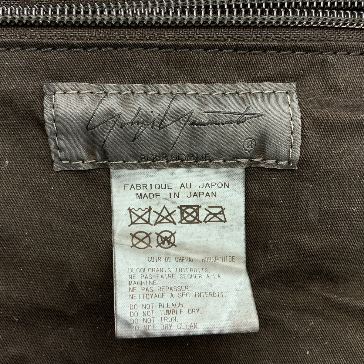 YOHJI YAMAMOTO POUR HOMME / ヨウジヤマモトプールオム PRODUCT DYEING HORSE FLAP SHOULDER BAG レザーショルダーバッグ