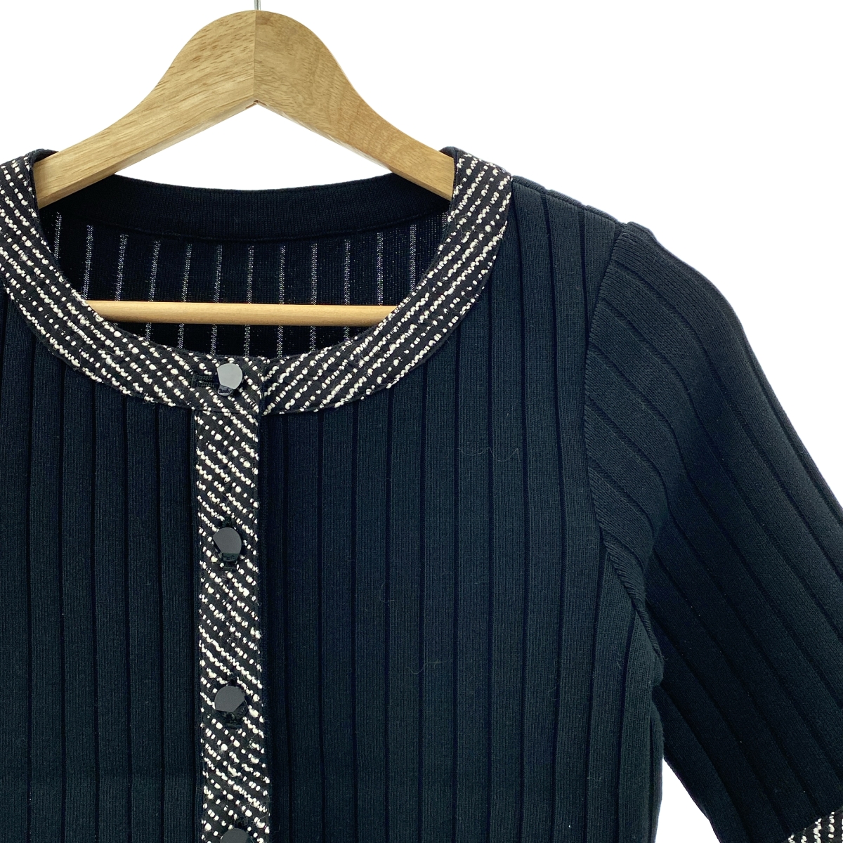 Rene / ルネ リブ ショートスリーブ カーディガン