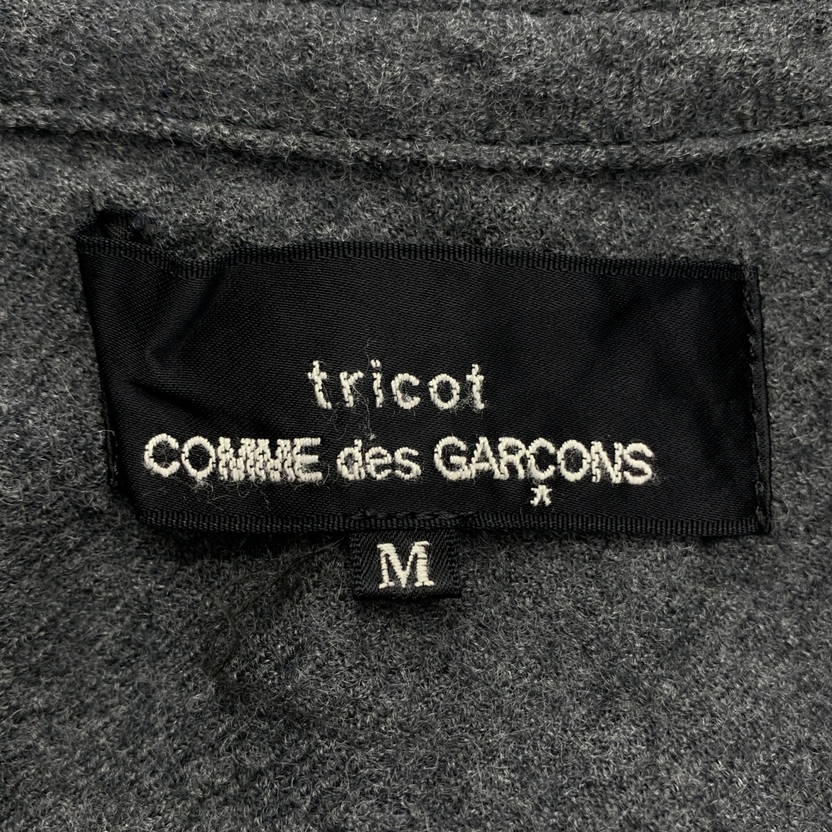 tricot COMME des GARCONS / トリココムデギャルソン ウール 変形 丸襟 オーバー ケープ ポンチョ
