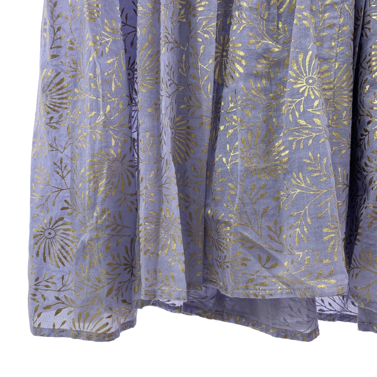 ne Quittez pas / ヌキテパ コットンボイル 箔プリント ワンピース