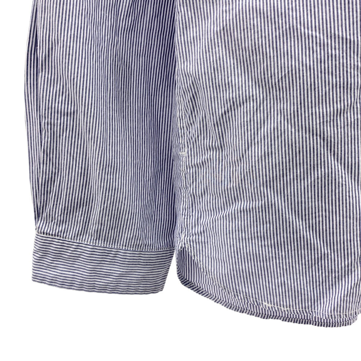 YAECA / ヤエカ ストライプ ポケット付き スナップボタン シャツ