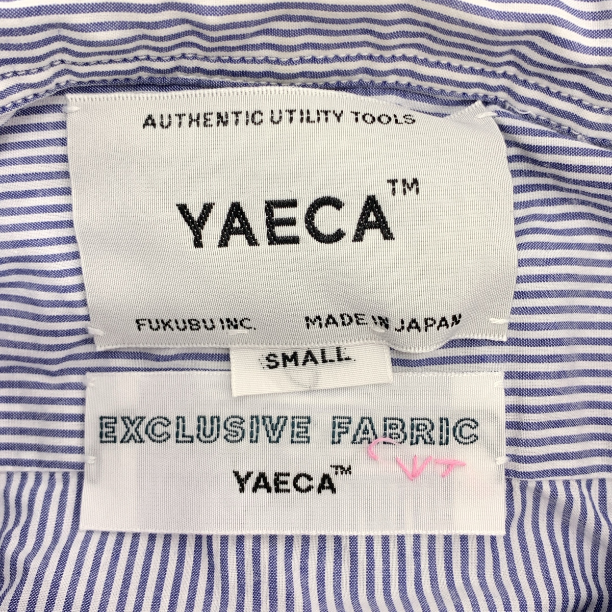 YAECA / ヤエカ ストライプ ポケット付き スナップボタン シャツ