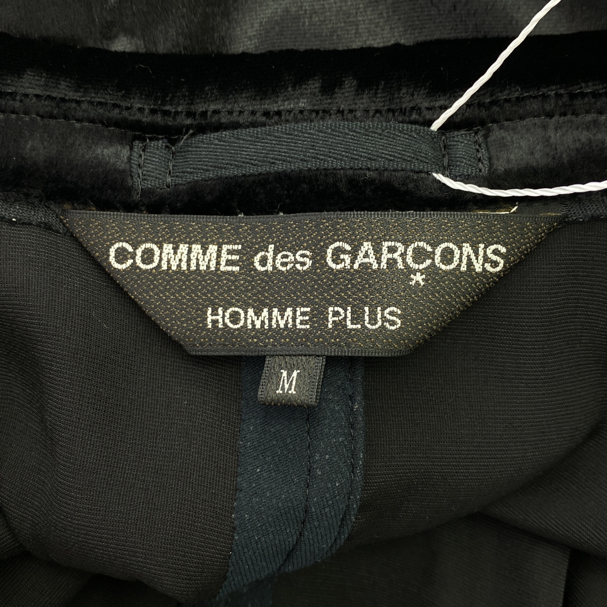 COMME des GARCONS HOMME PLUS / コムデギャルソンオムプリュス 幾何学柄 ウール ベスト レイヤード ベロア コート