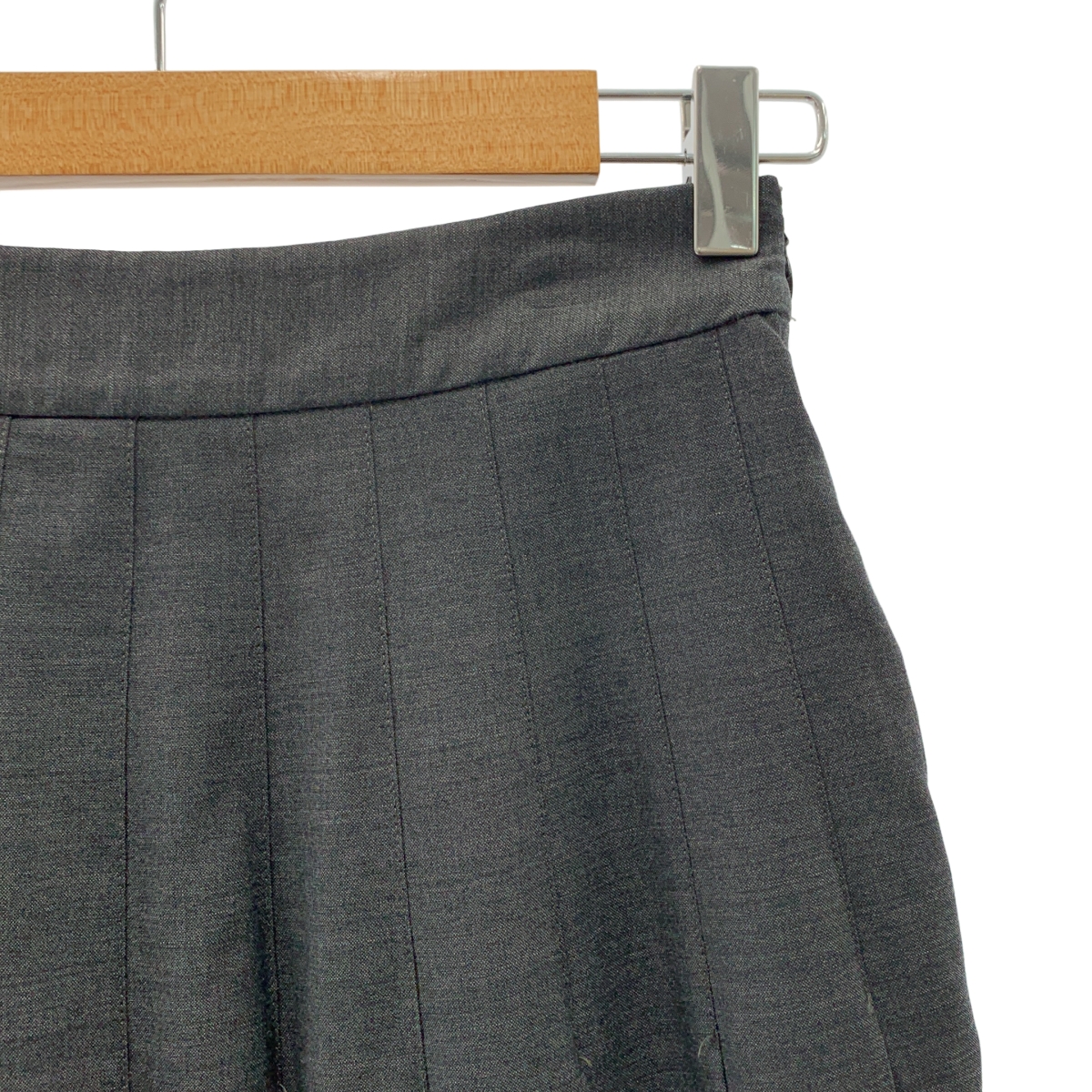 MARGARET HOWELL / マーガレットハウエル FINE WOOL POPLIN NARROW PLEAT SKIRT ファインウール ポプリン ナロープリーツ スカート