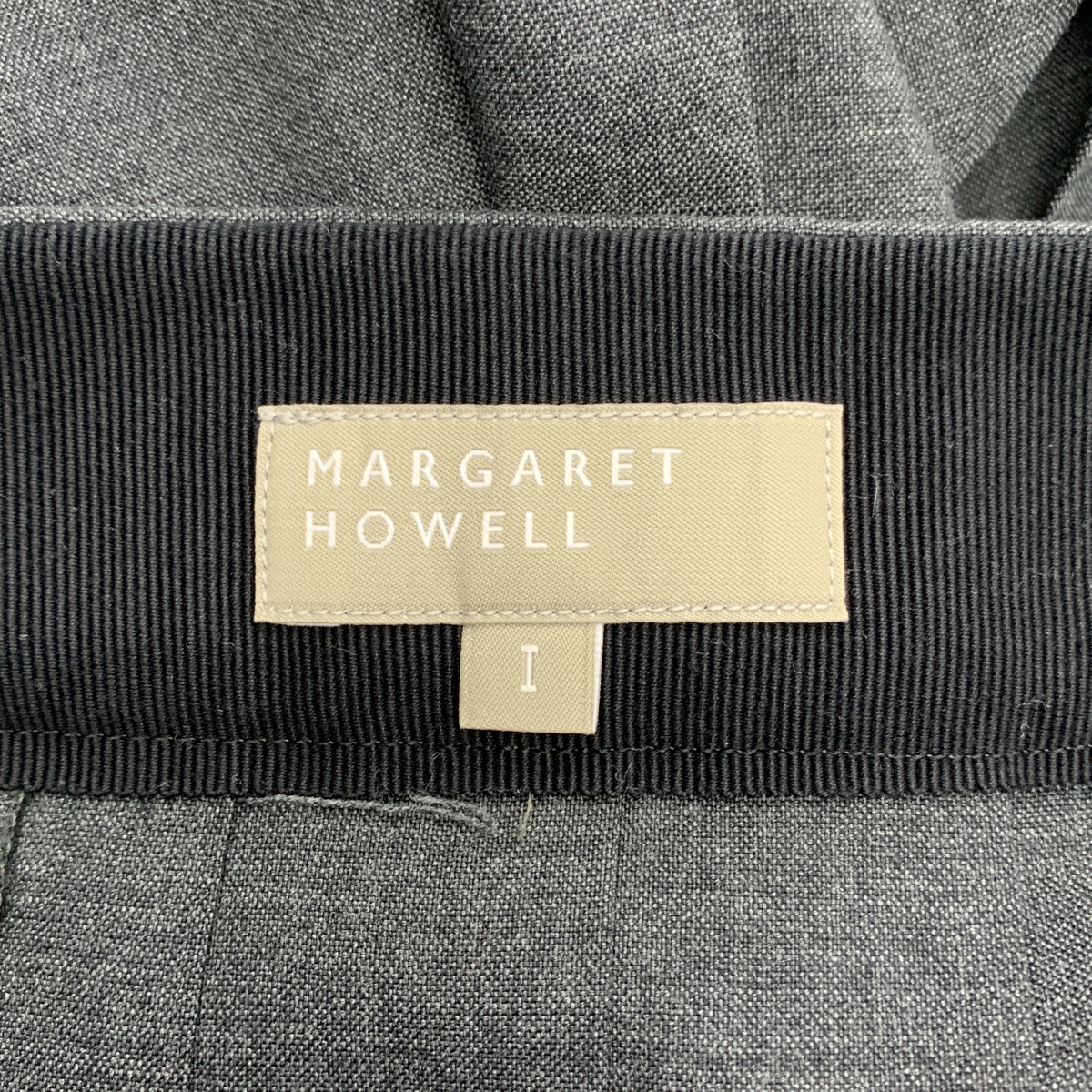 MARGARET HOWELL / マーガレットハウエル FINE WOOL POPLIN NARROW PLEAT SKIRT ファインウール ポプリン ナロープリーツ スカート