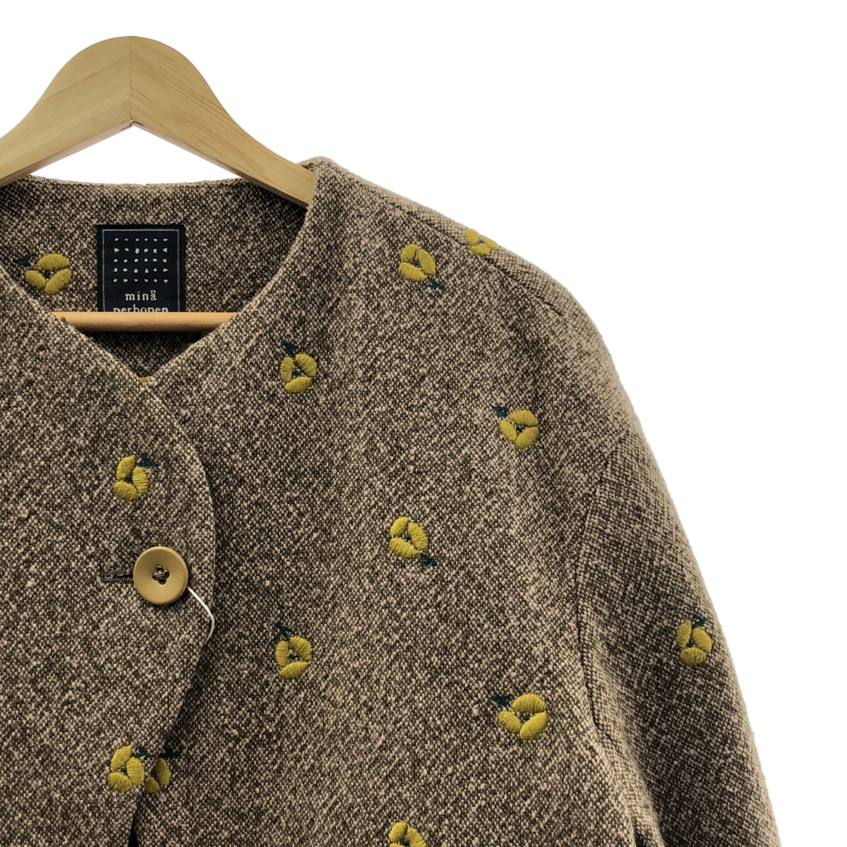 mina perhonen / ミナペルホネン ohayo フラワー刺しゅう ウール ジャケット
