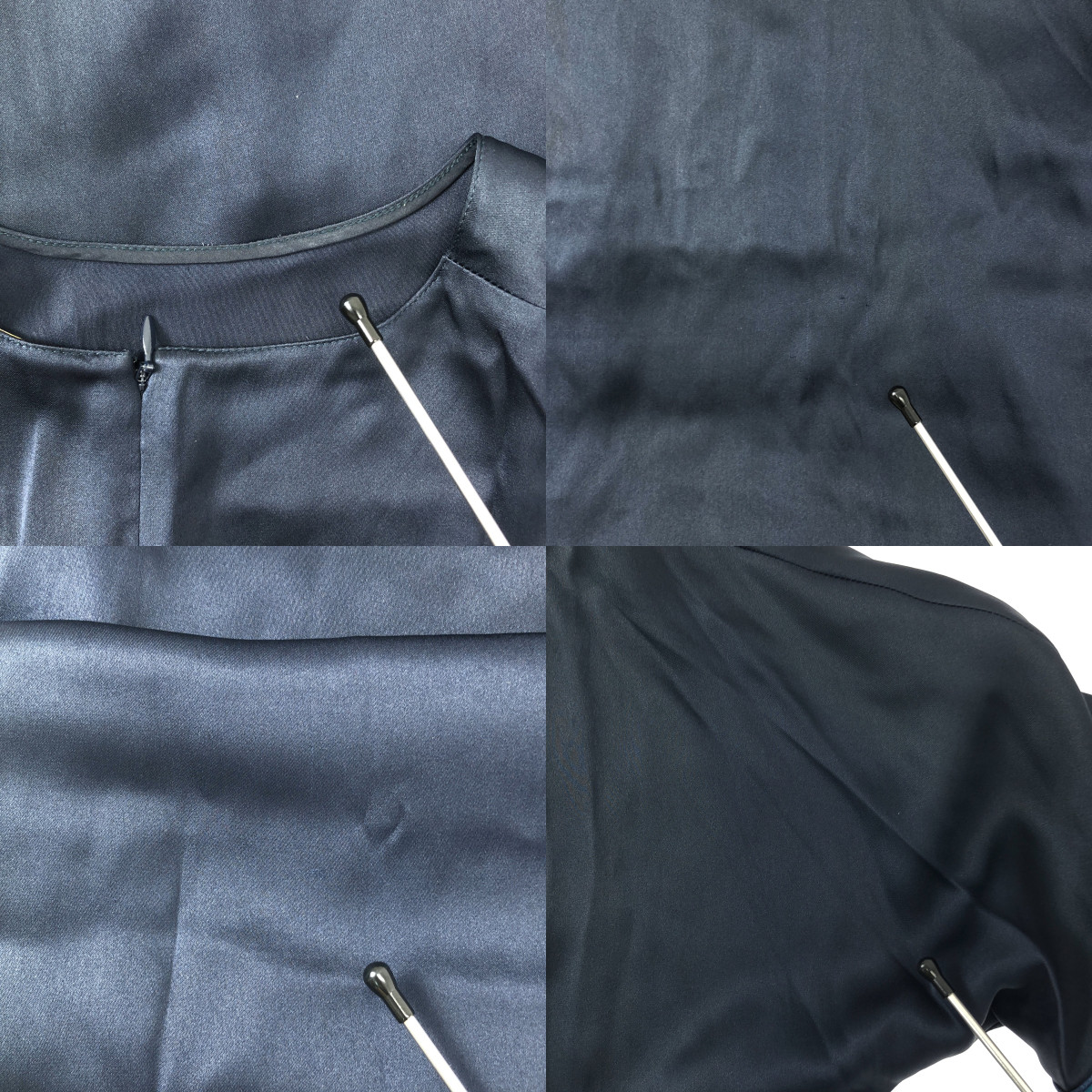 その他 シルク ボーダースリーブ プルオーバーワンピース