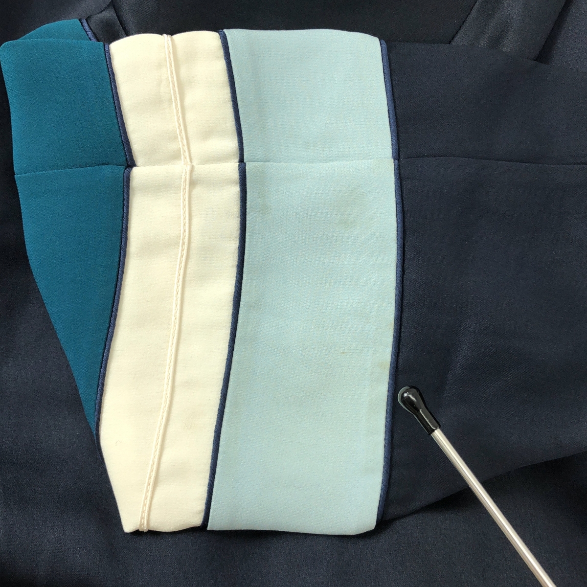 その他 シルク ボーダースリーブ プルオーバーワンピース