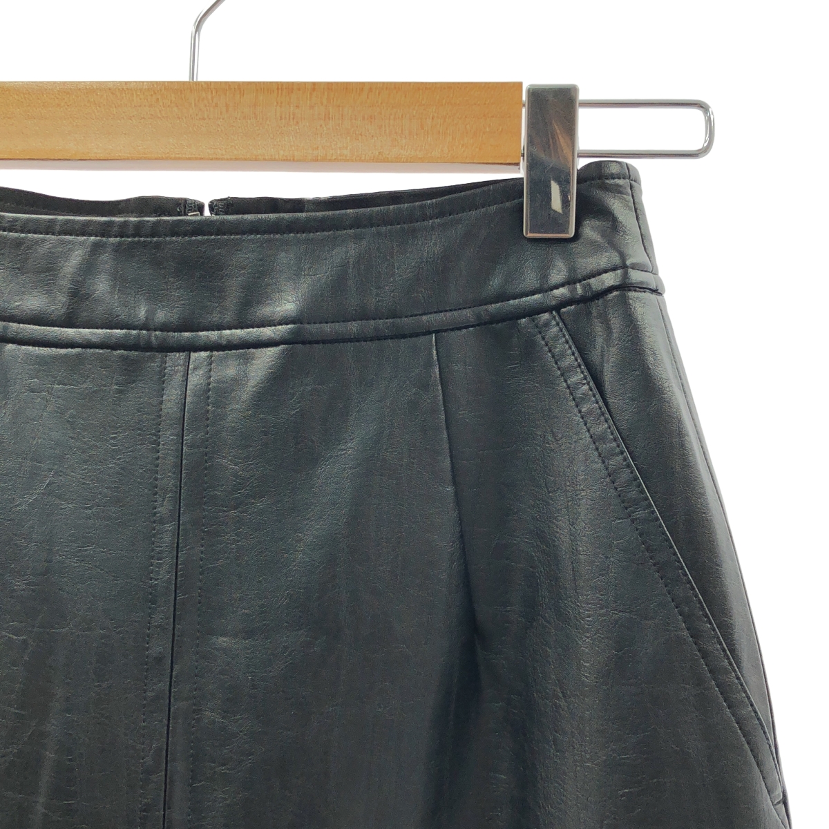 AMERI / アメリ DEEP SLIT SYNTHETIC LEATHER SKIRT / ディープスリット シンセティックレザー スカート