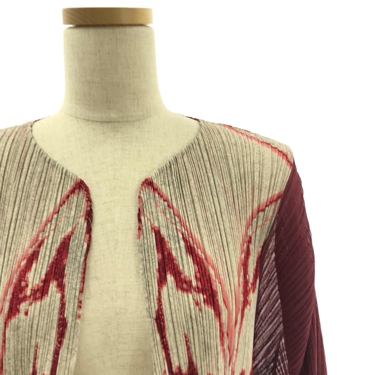 PLEATS PLEASE ISSEY MIYAKE / プリーツプリーズイッセイミヤケ Ikat Tribal Pleats 変形 プリーツ カーディガン