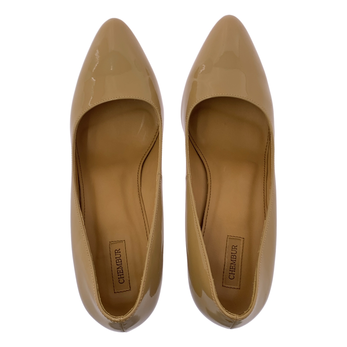 CHEMBUR / チェンバー パテントレザー ヒール パンプス