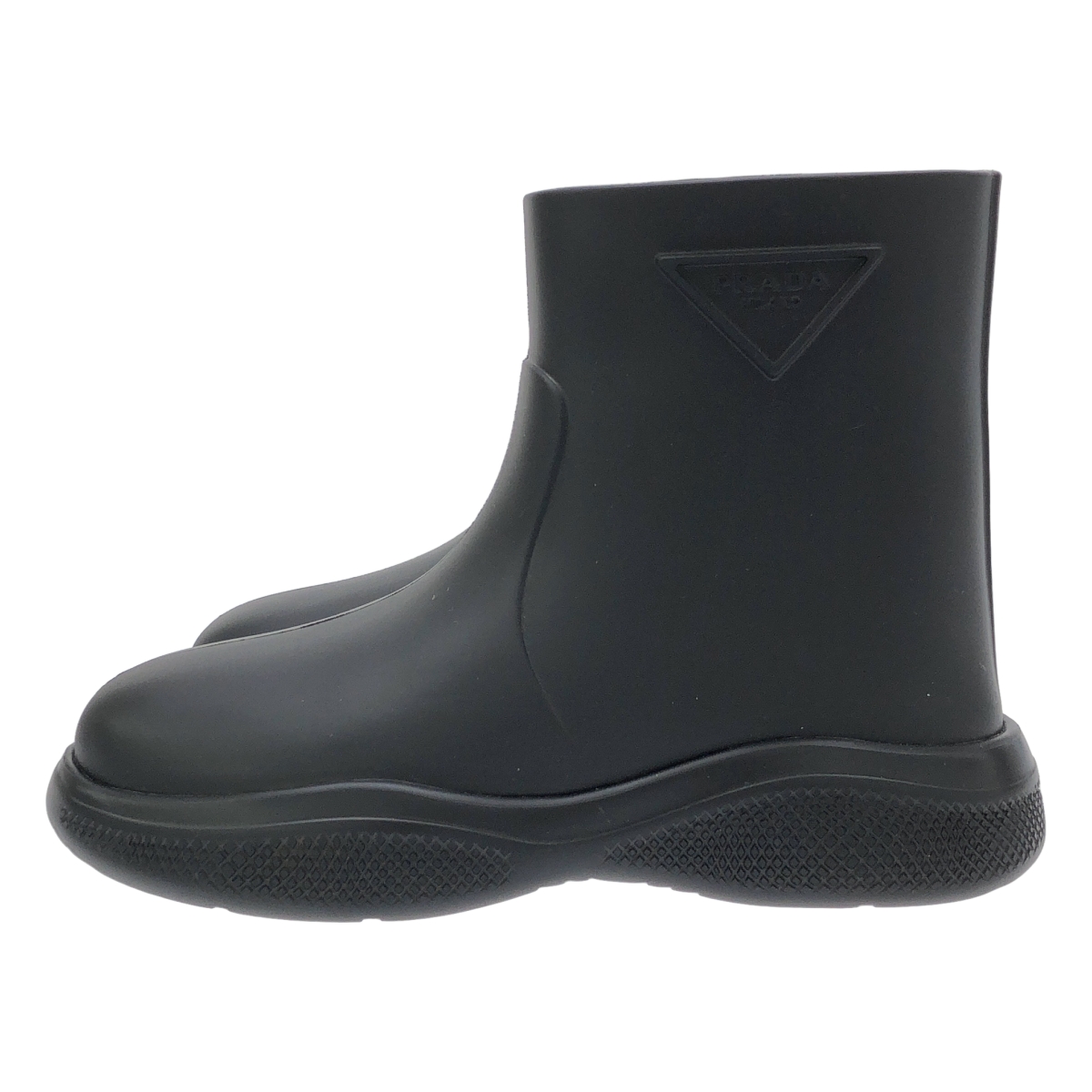 PRADA / プラダ トライアングルロゴ ラバー ブーツ