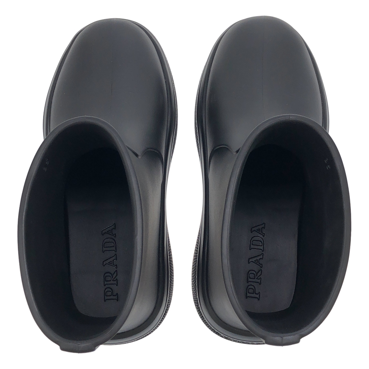 PRADA / プラダ トライアングルロゴ ラバー ブーツ