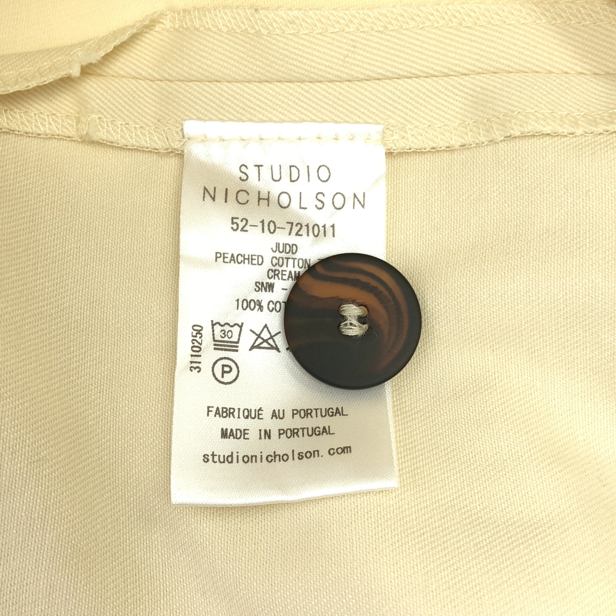 Studio Nicholson / スタジオニコルソン PEACHED COTTON TWILL WRAP PANTS / ピーチド コットン タック テーパード ワイド パンツ