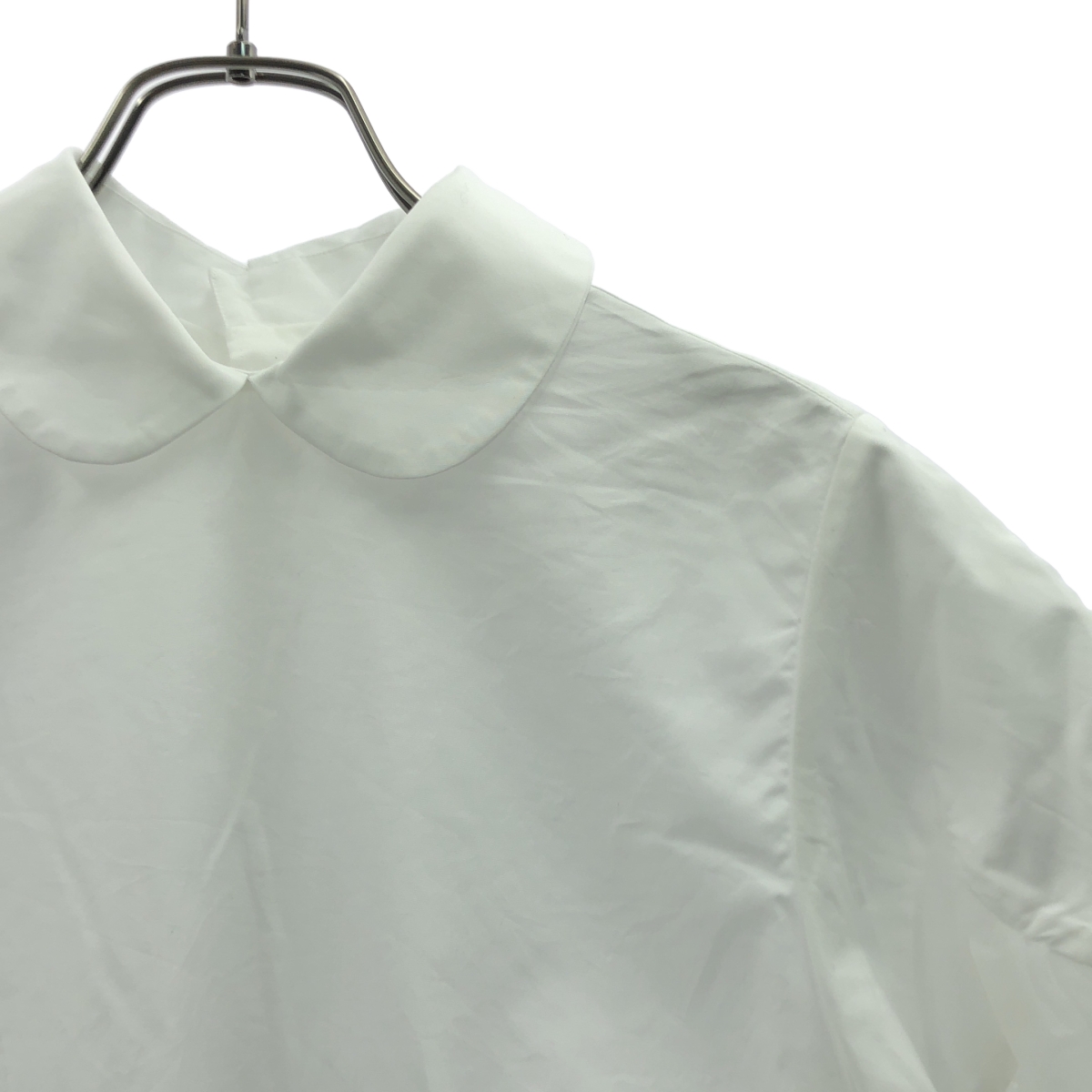 noir kei ninomiya / ノワールケイニノミヤ チュール フリル装飾 ラウンドカラー 半袖ブラウス