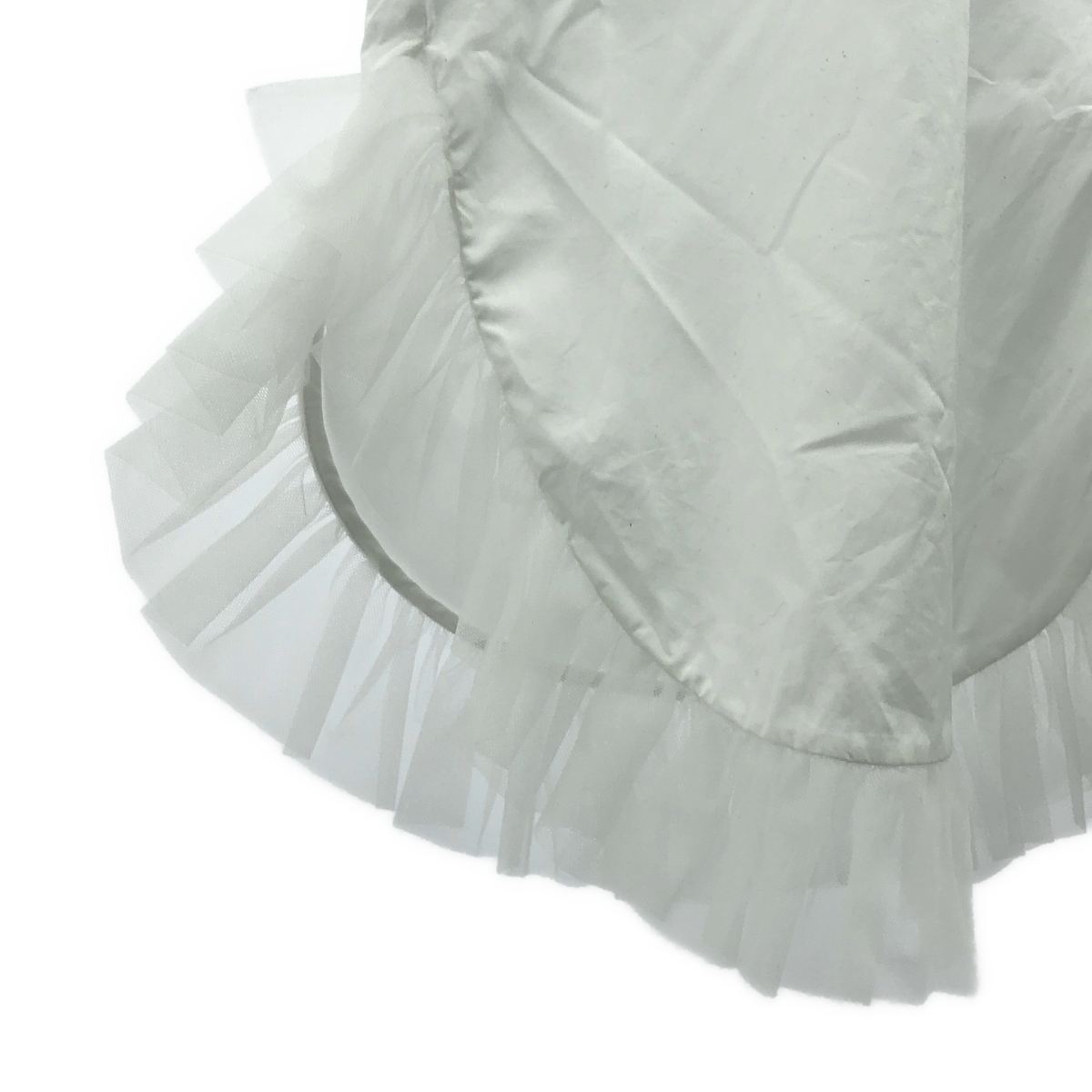 noir kei ninomiya / ノワールケイニノミヤ チュール フリル装飾 ラウンドカラー 半袖ブラウス