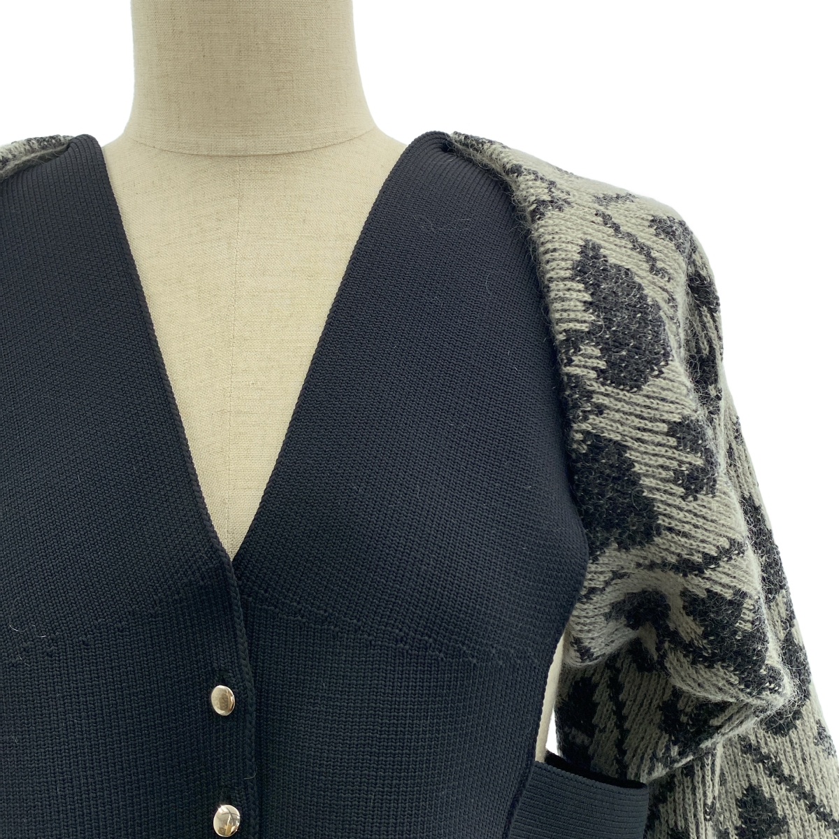 TAN / タン モヘア混 ジャガード ニット トップス