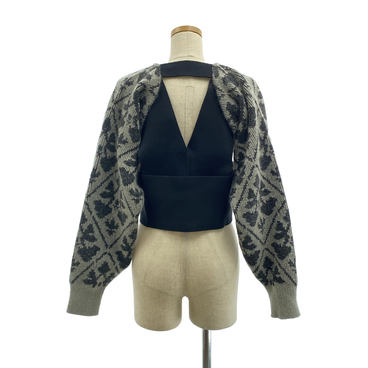 TAN / タン モヘア混 ジャガード ニット トップス