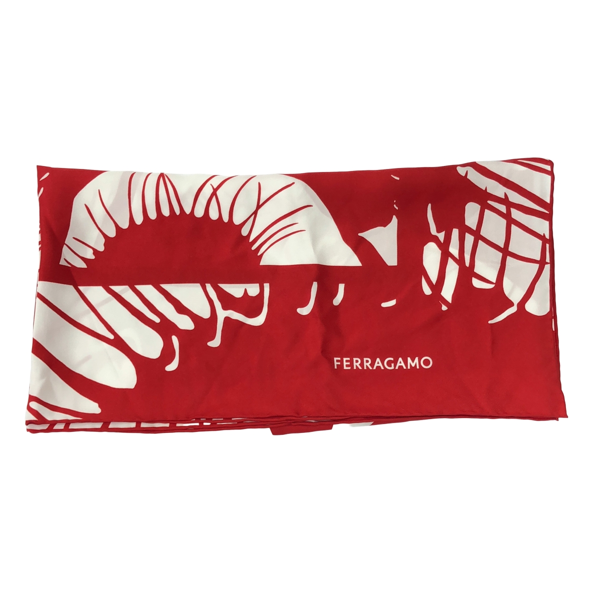 FERRAGAMO / フェラガモ プリント 大判 ストール スカーフ