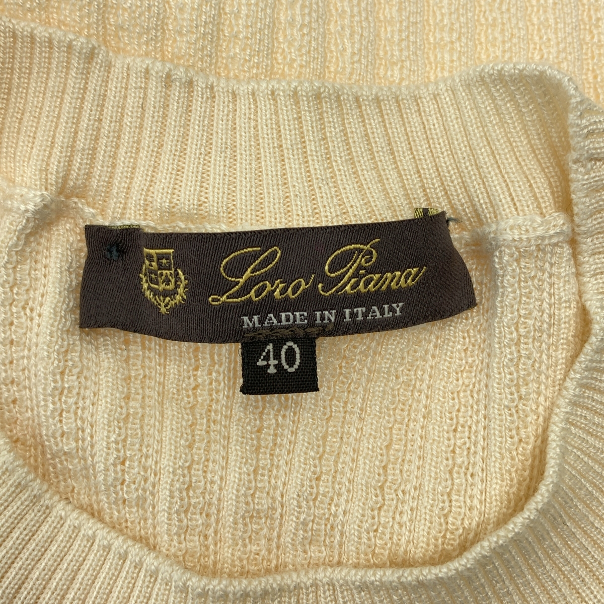 その他 シルク リブ クルーネック トップス