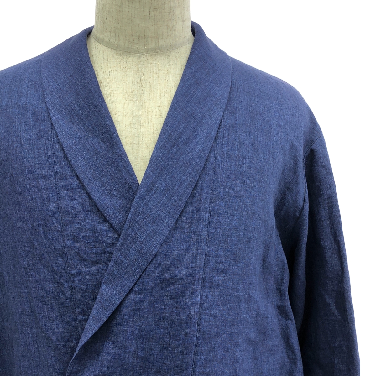 m's braque / エムズブラック ショールカラー リネン タイロッケンコート