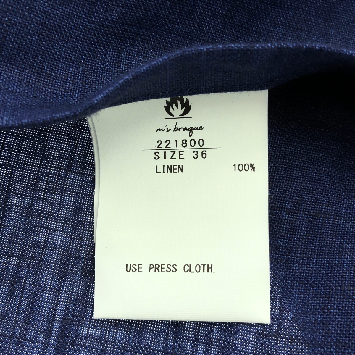 m's braque / エムズブラック ショールカラー リネン タイロッケンコート