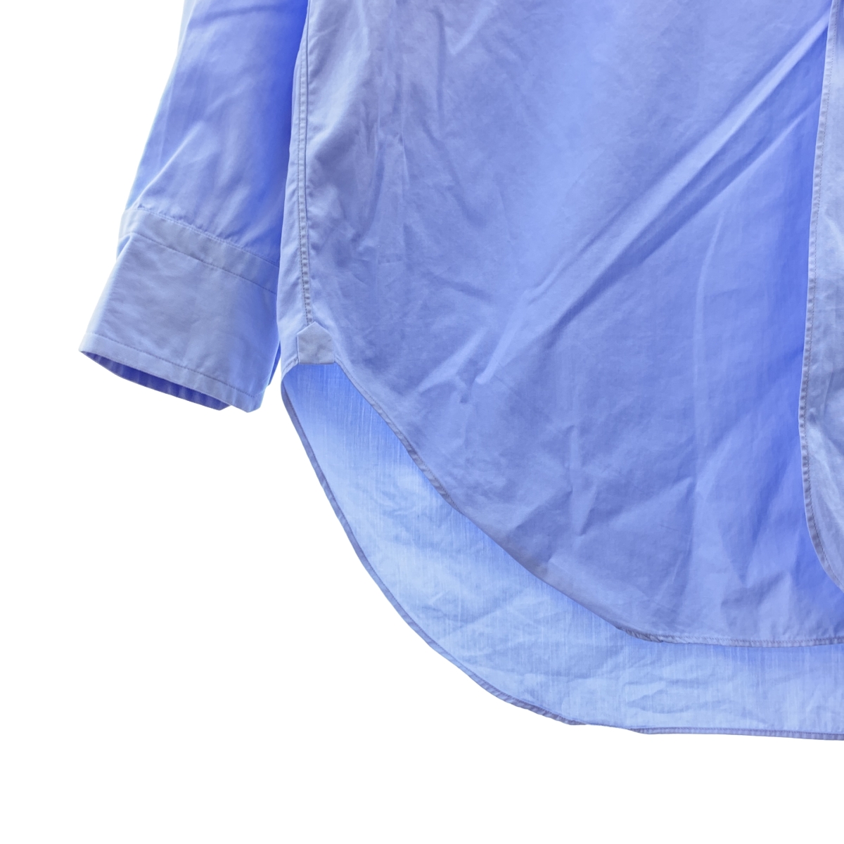 BLAMINK / ブラミンク コットン オーバーシルエット バンドカラー シャツ ブラウス