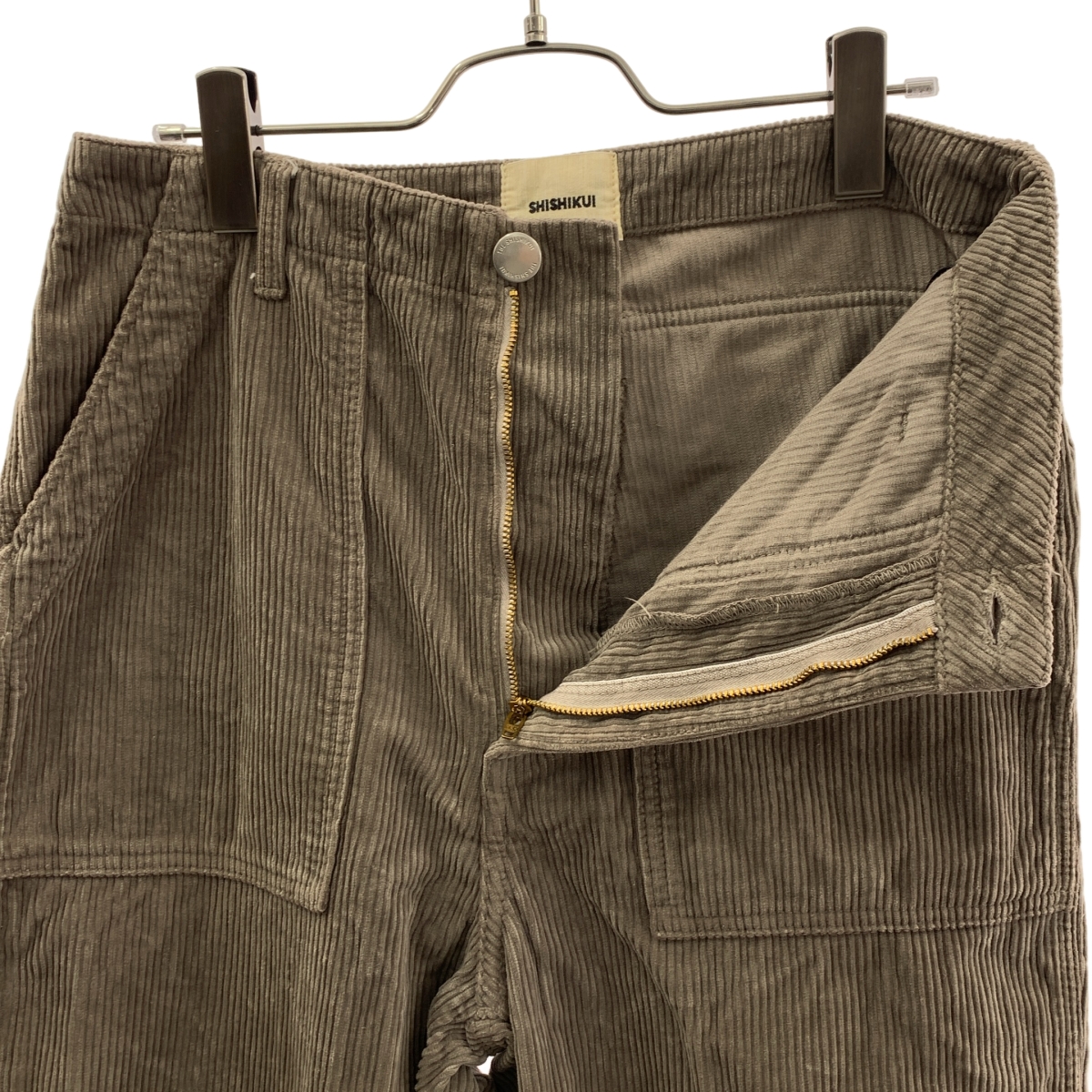 THE SHISHIKUI / シシクイ ロゴレザーパッチ コーデュロイ パンツ