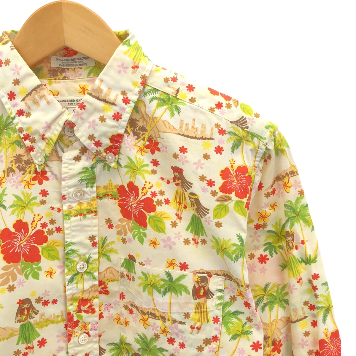 Engineered Garments / エンジニアドガーメンツ 19th BD Shirt Hula Girl Print フラガール プリント ボタンダウン シャツ