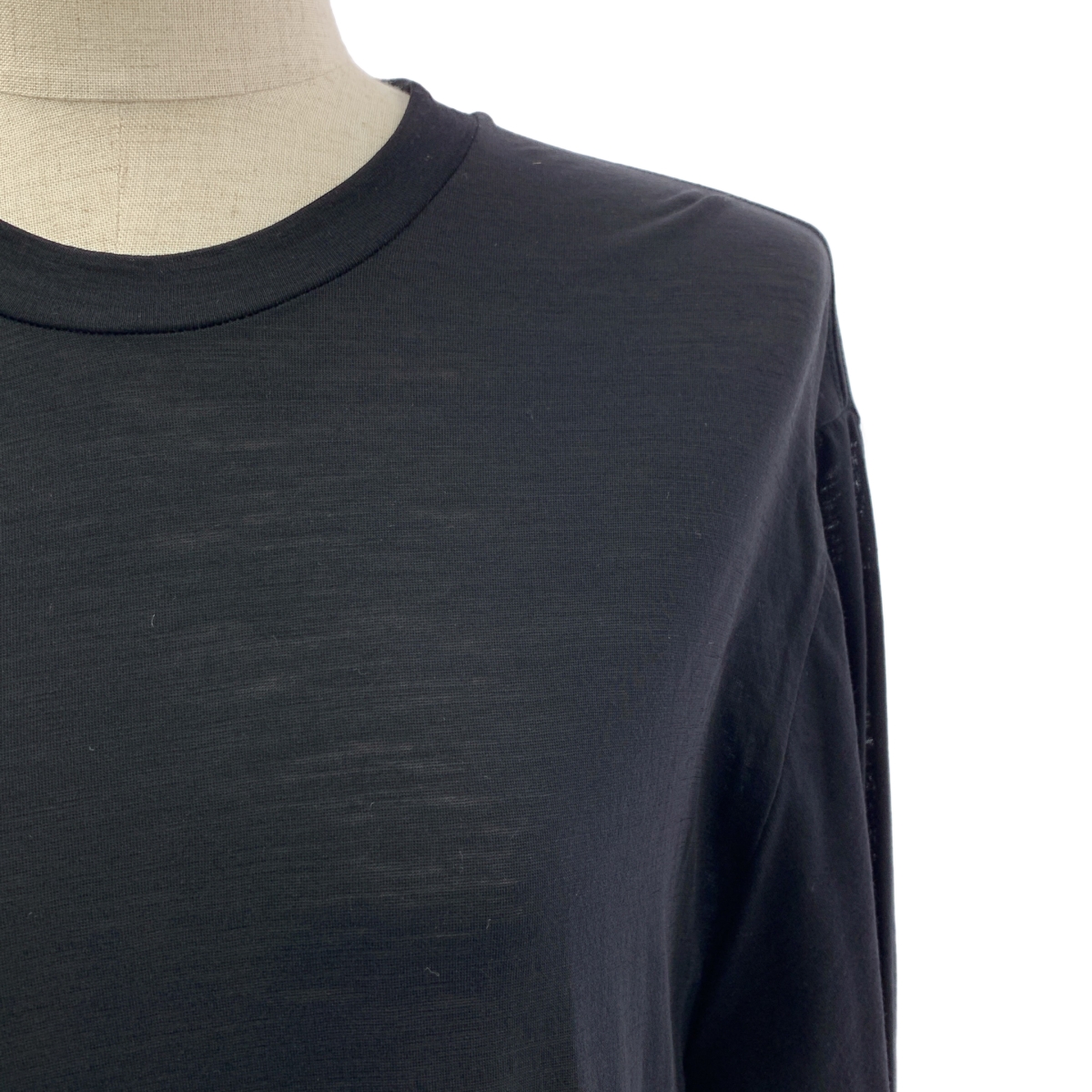 その他 ウール クルーネック ロング ワンピース