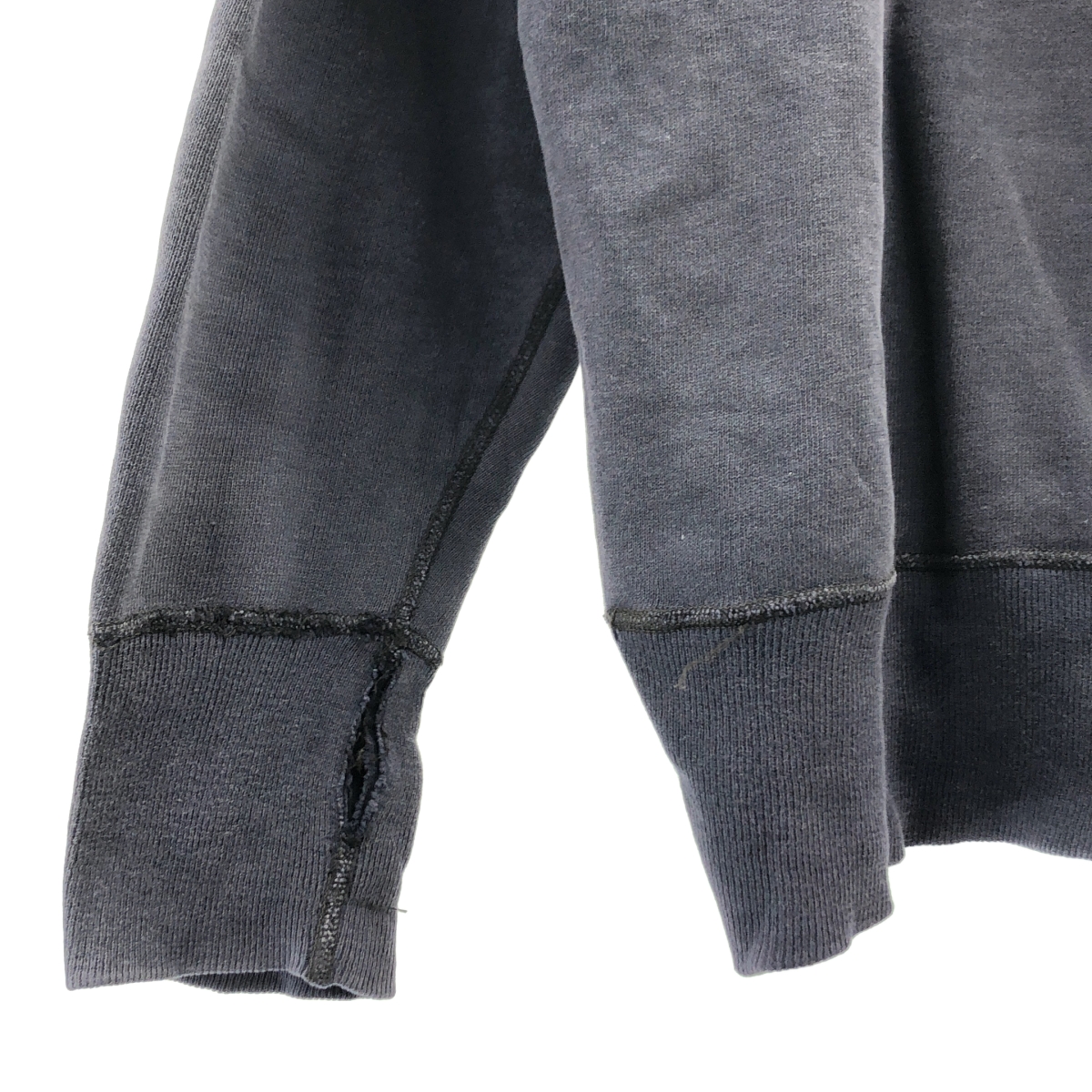 VINTAGE / ヴィンテージ古着 BETHEL / 前V ガゼット 茄子紺 プリント オーバー スウェット トレーナー