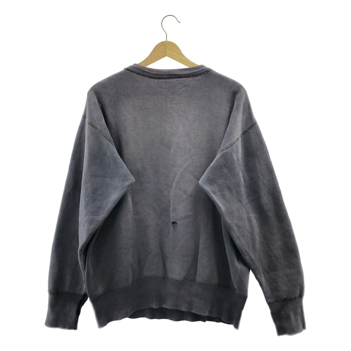 VINTAGE / ヴィンテージ古着 BETHEL / 前V ガゼット 茄子紺 プリント オーバー スウェット トレーナー