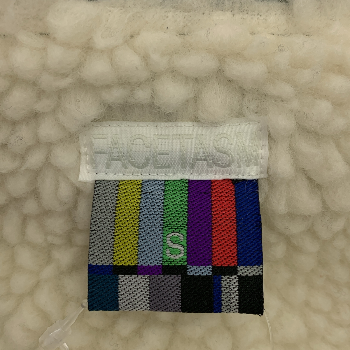 FACETASM / ファセッタズム ナイロンツイル ボア Vネック コート