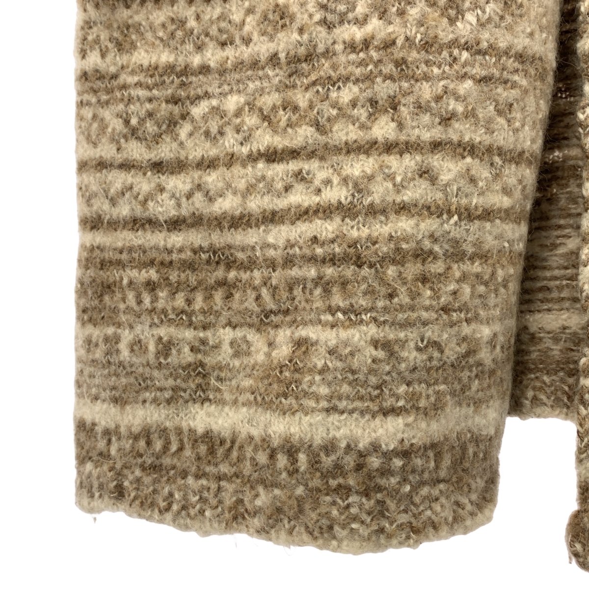 45r / フォーティファイブアール hand graded フェアアイル柄 ノーカラー ニット コート