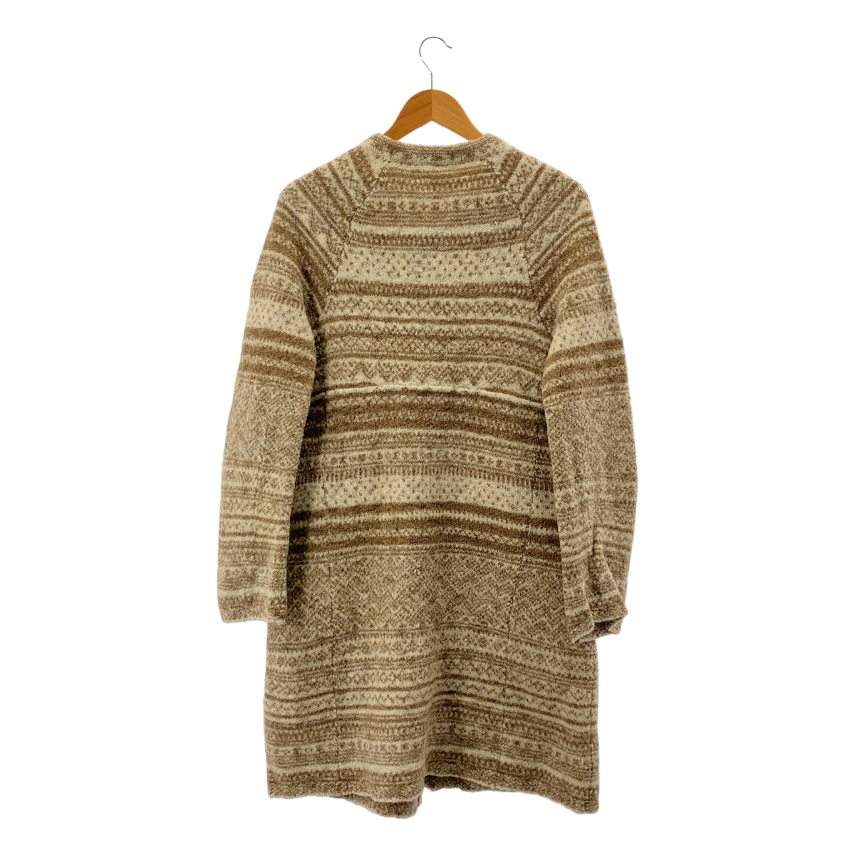 45r / フォーティファイブアール hand graded フェアアイル柄 ノーカラー ニット コート