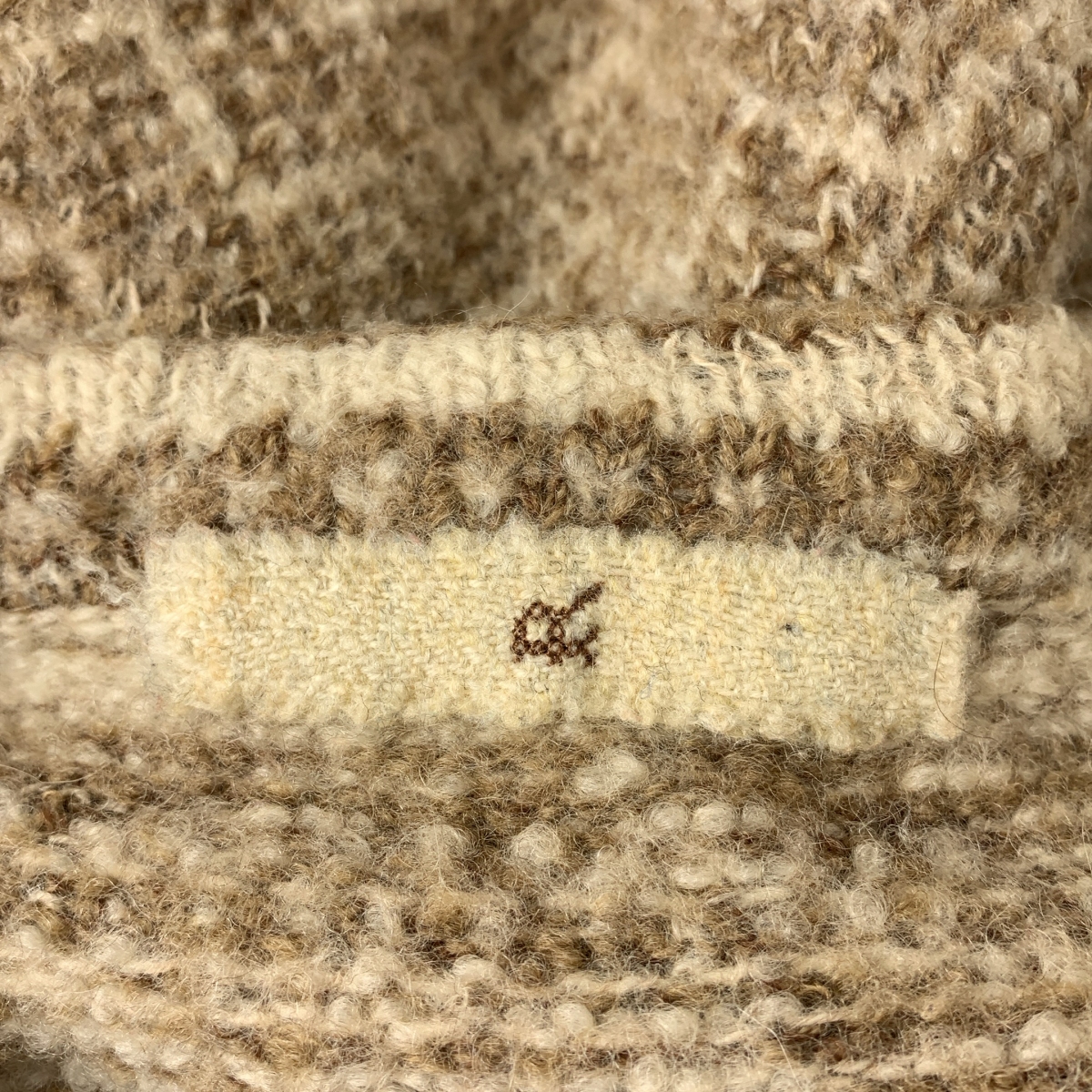 45r / フォーティファイブアール hand graded フェアアイル柄 ノーカラー ニット コート