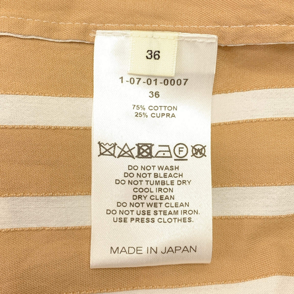 CYCLAS / シクラス ストライプ バンドカラー シャツ ワンピース