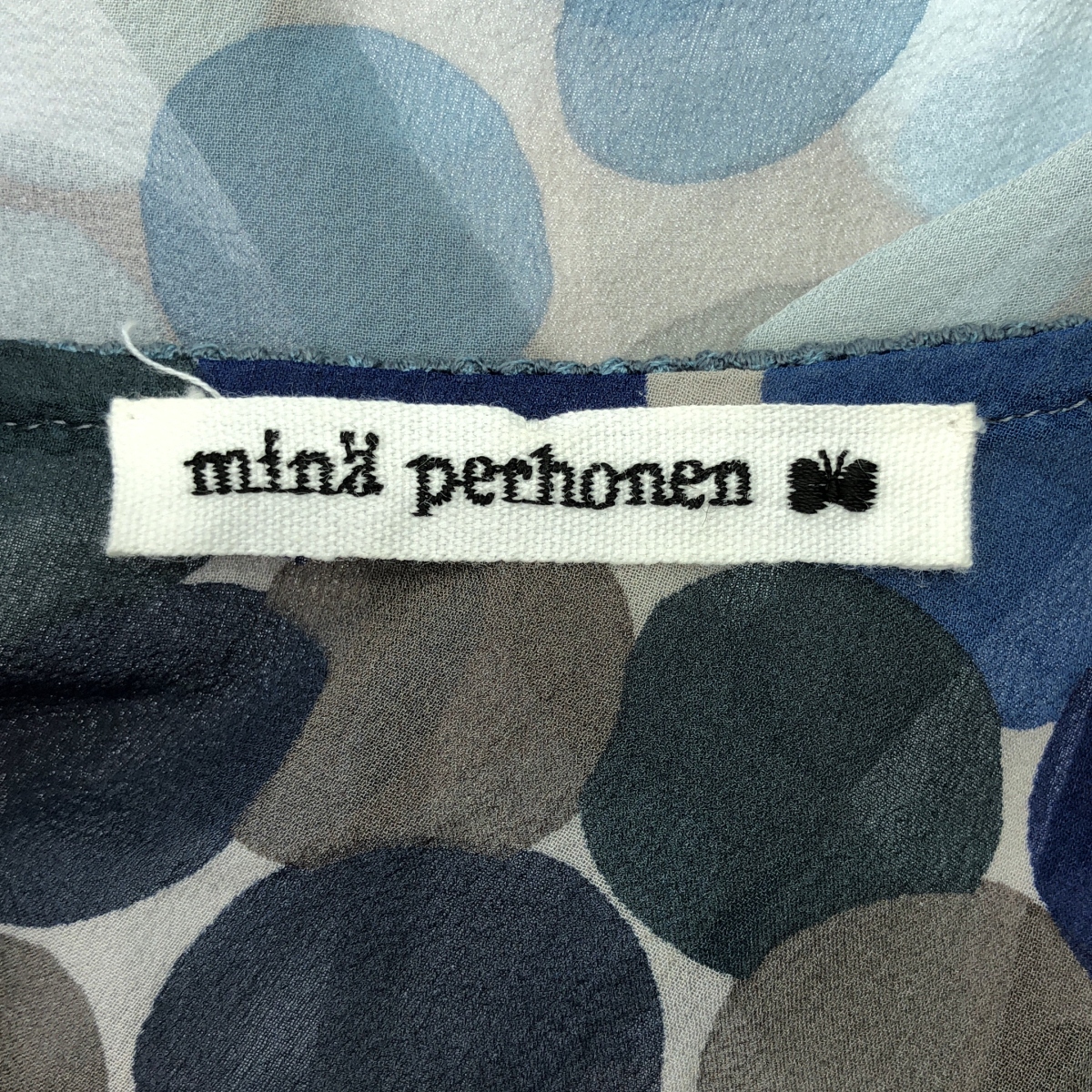 mina perhonen / ミナペルホネン foggy プリント シルク シフォン ブラウス