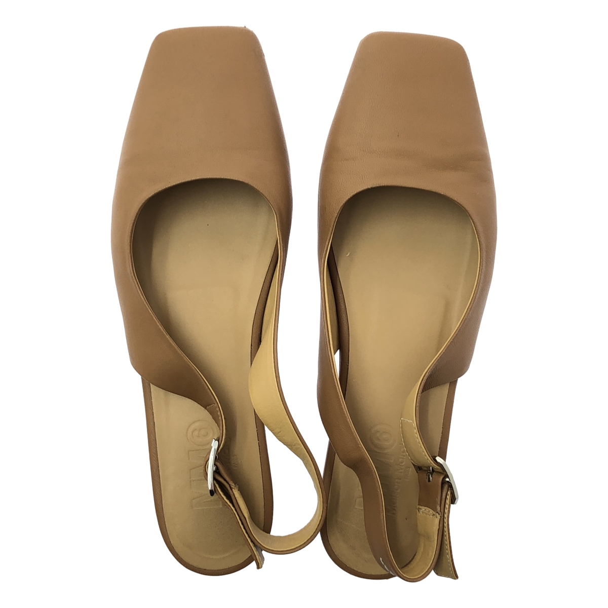 MM6 Maison Margiela / エムエムシックスメゾンマルジェラ スクエアトゥ ストラップ レザー サンダル