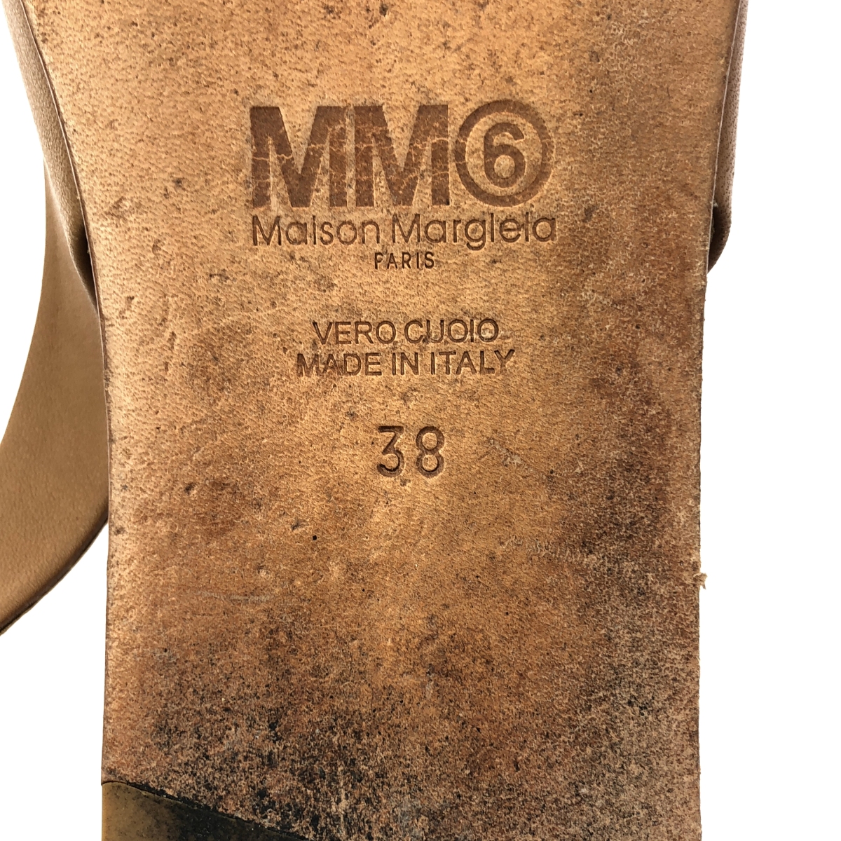 MM6 Maison Margiela / エムエムシックスメゾンマルジェラ スクエアトゥ ストラップ レザー サンダル