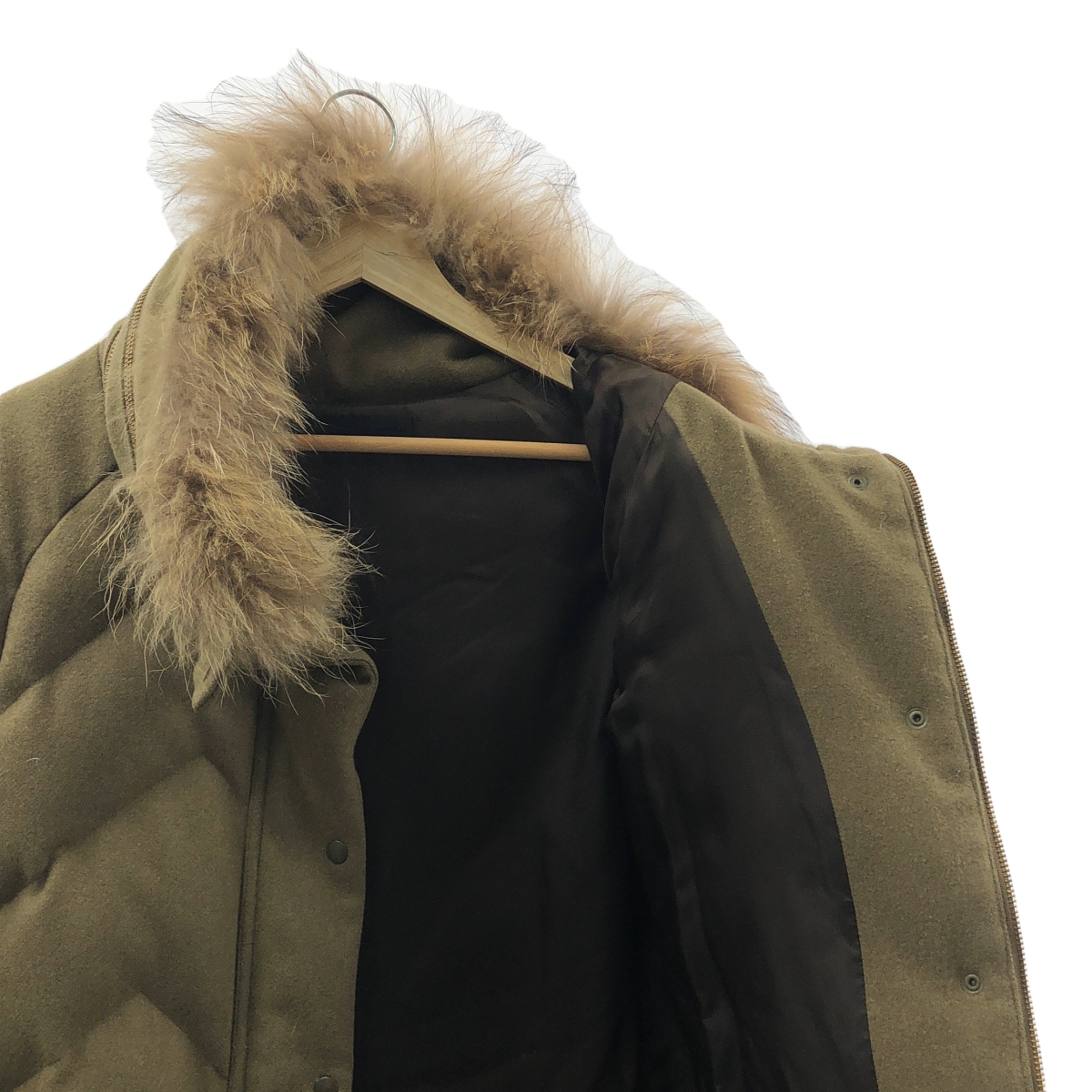 muller of yoshiokubo / ミュラーオブヨシオクボ チャイニーズラクーン ファー ダウンコート / 総裏地