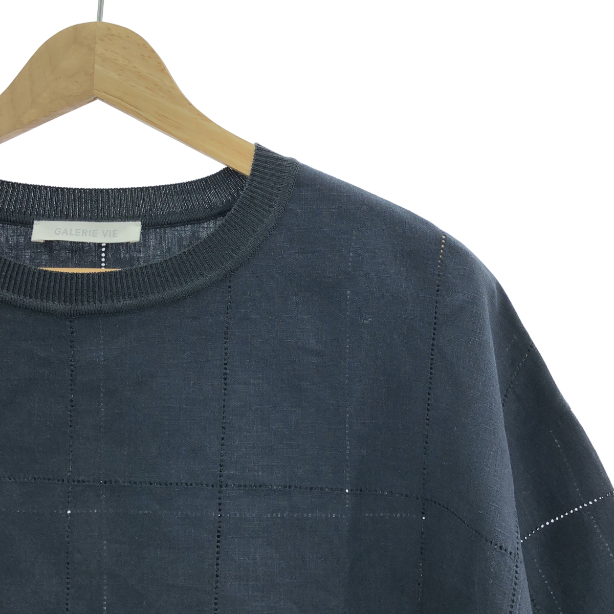 GALERIE VIE / ギャルリーヴィー リブ コンビ フレンチリネン ワイドシャツ