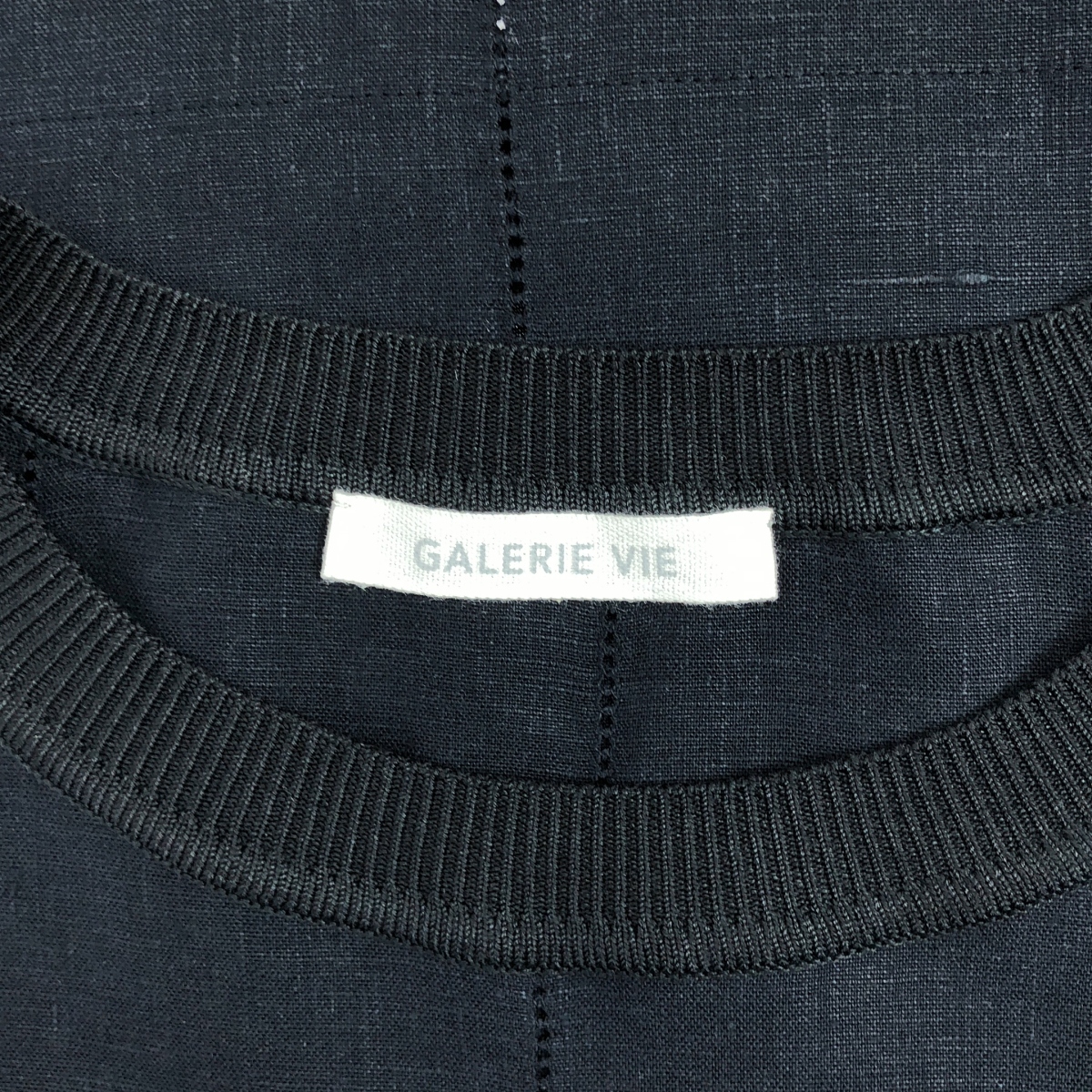 GALERIE VIE / ギャルリーヴィー リブ コンビ フレンチリネン ワイドシャツ