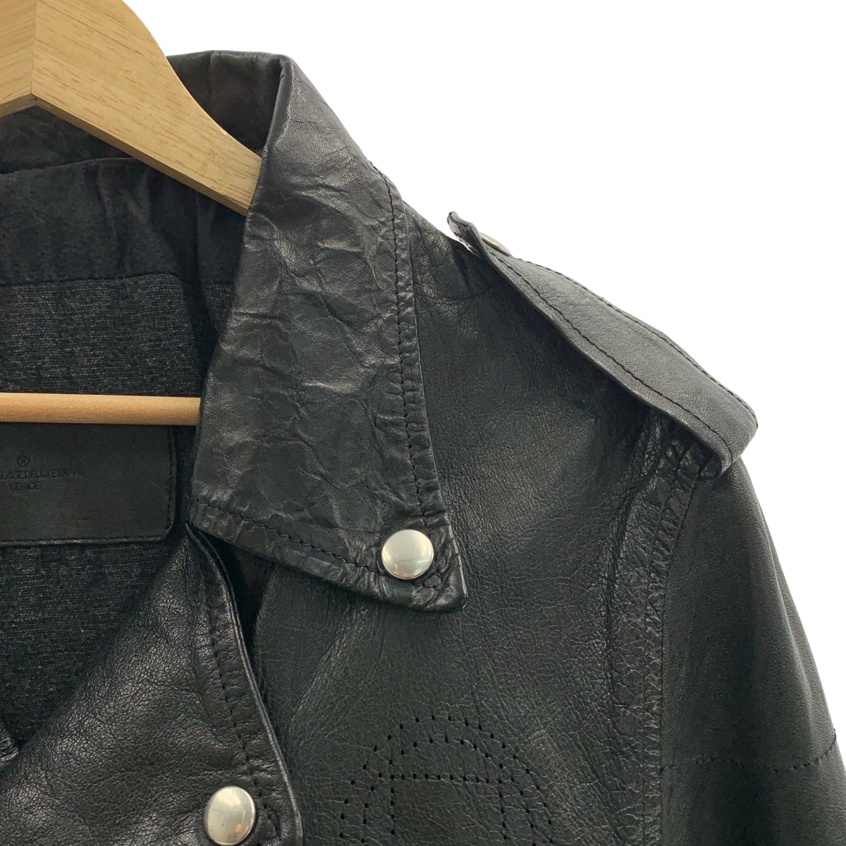 GOLDEN GOOSE / ゴールデングース カーフレザー 裏ボア ダブルライダースジャケット