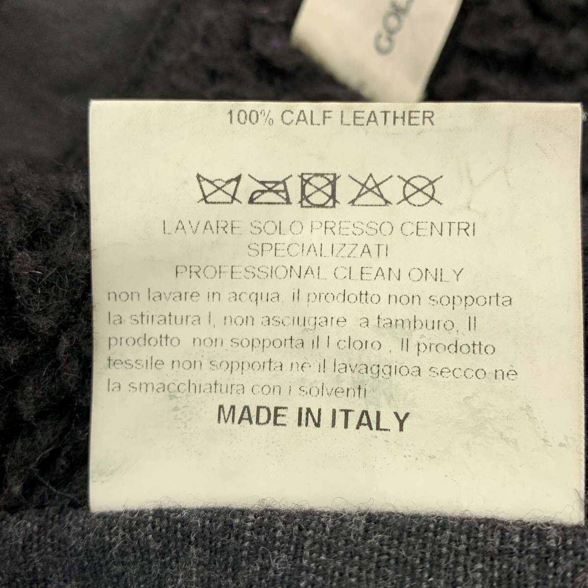 GOLDEN GOOSE / ゴールデングース カーフレザー 裏ボア ダブルライダースジャケット